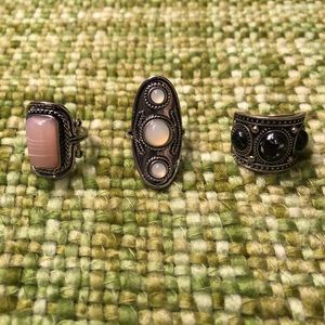 🌼Large Boho Ring Set